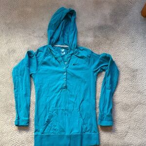 Nike Teal Women's Button-Up Hoodie